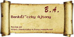 Benkóczky Ajtony névjegykártya